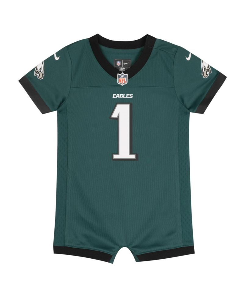 Baby Boys and Girls Jalen Hurts Midnight Green Philadelphia Eagles Romper Jersey