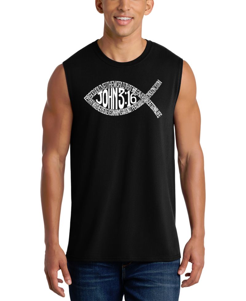 Men's John 3:16 Cross Design Tank Top