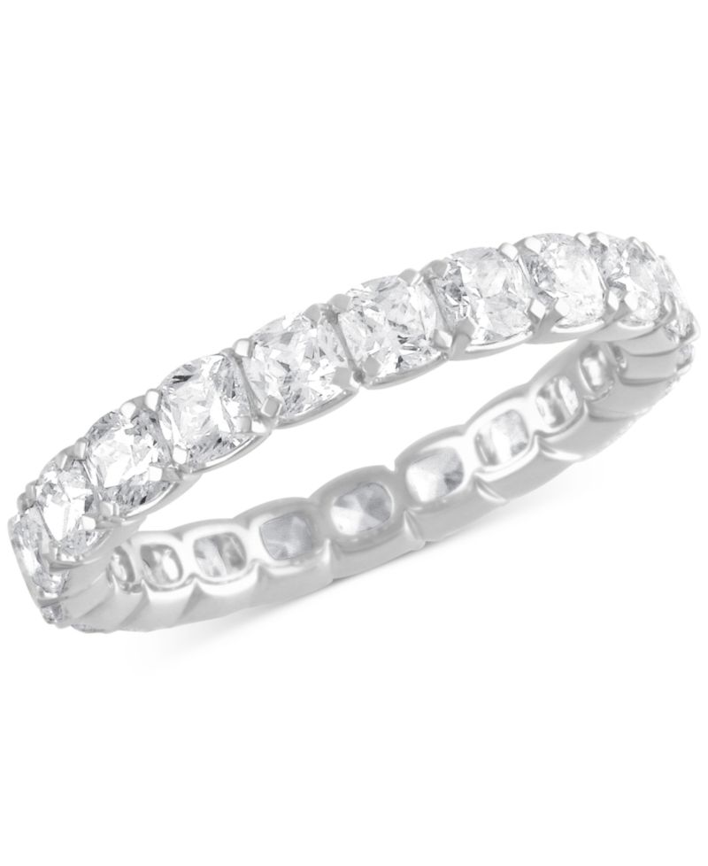 Certified Lab Grown Diamond Cushion-Cut Eternity Band (3 ct. t.w.) in 14k Gold