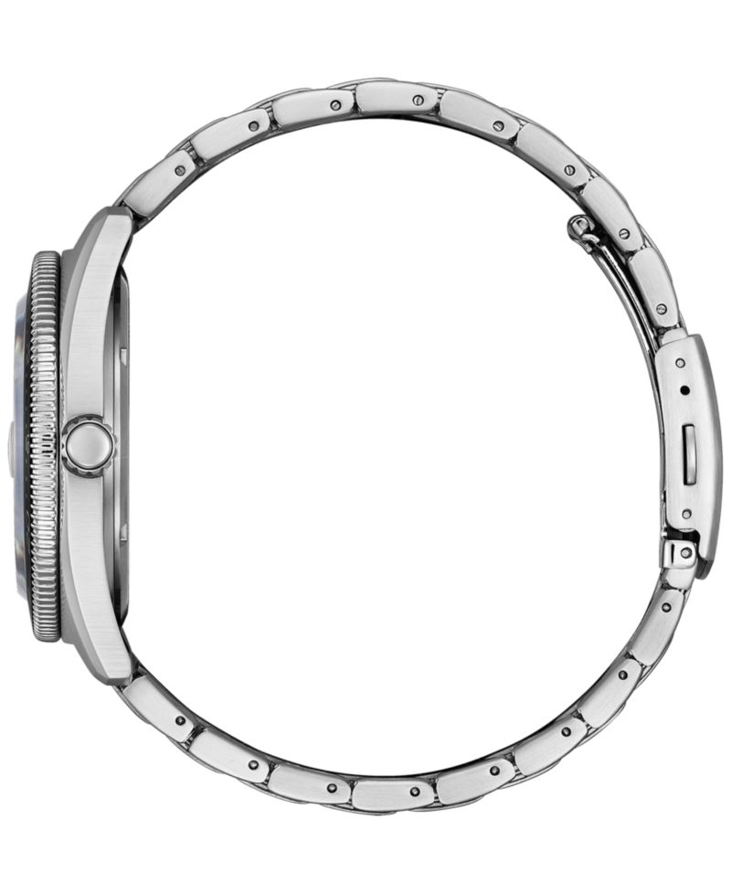 Eco-Drive Men's Stainless Steel Bracelet Watch 43mm
