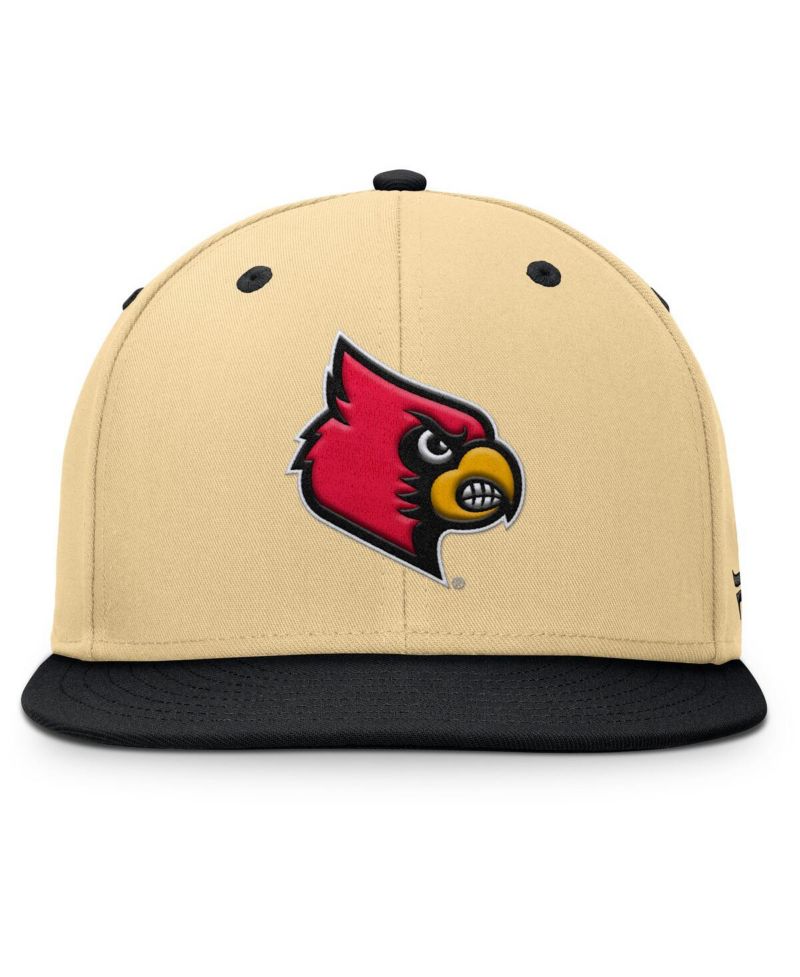 Men's Gold/Black Louisville Cardinals Balance Fitted Hat