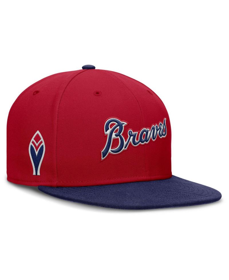 Men's Red Atlanta Braves True Performance Fitted Hat