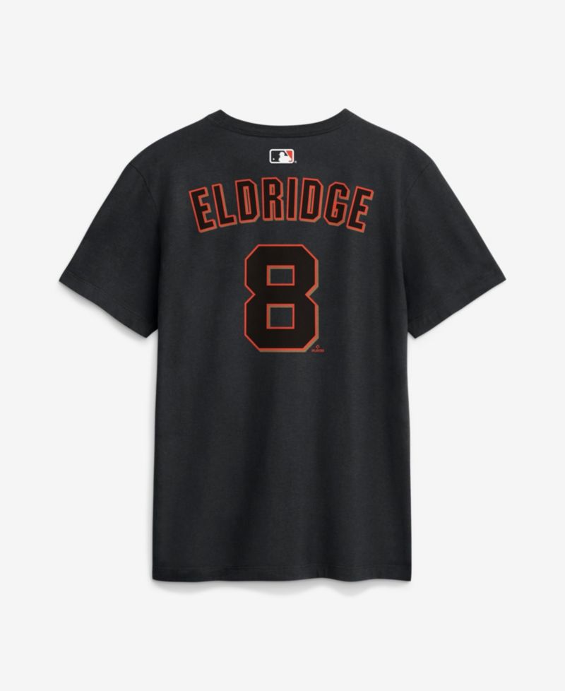 Men's Bryce Eldridge Black San Francisco Giants Home Name & Number T-Shirt