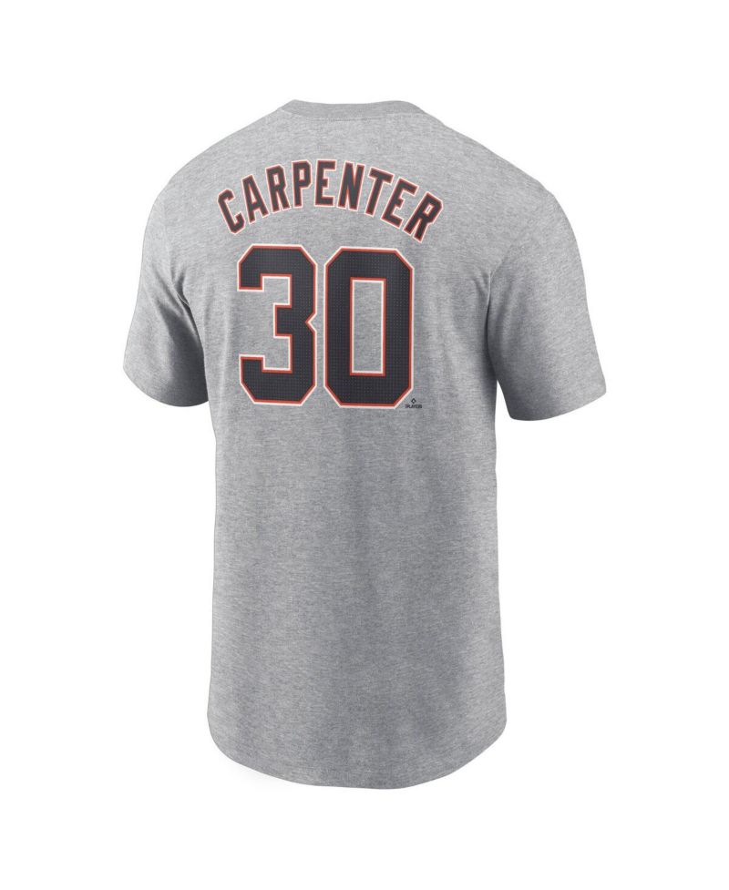 Men's Kerry Carpenter Gray Detroit Tigers Fuse Name & Number T-Shirt
