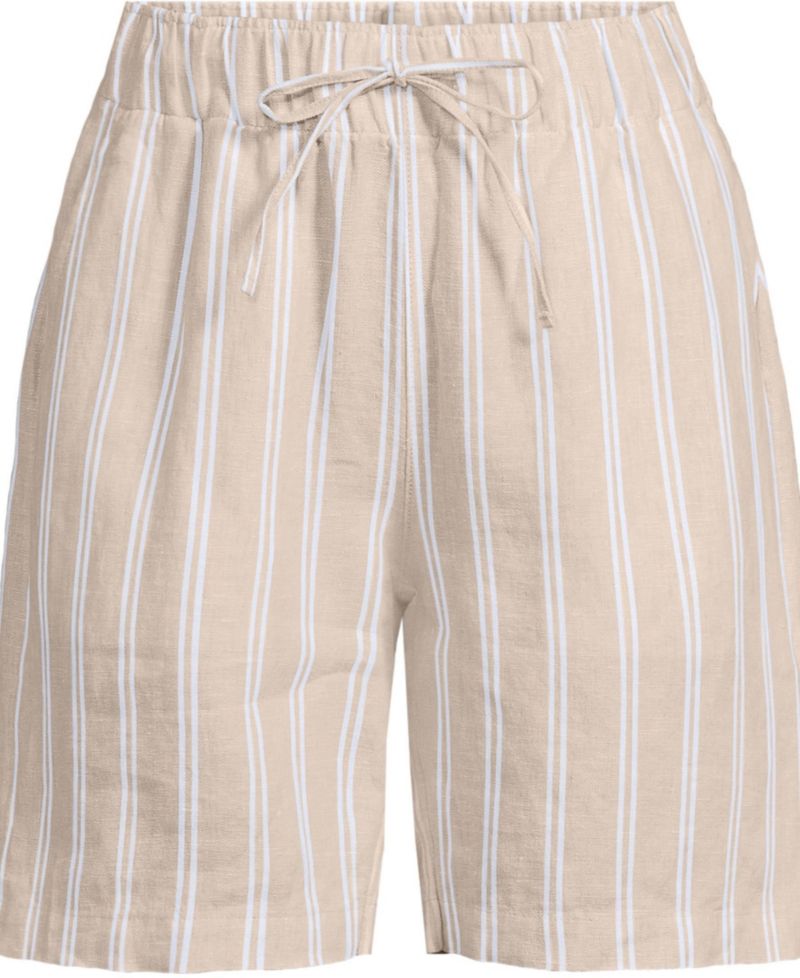 Women's Linen High Rise Pull On 7" Shorts