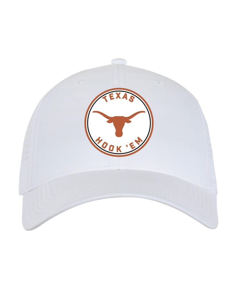 Men's and Women's White Texas Longhorns Brezo Adjustable Hat