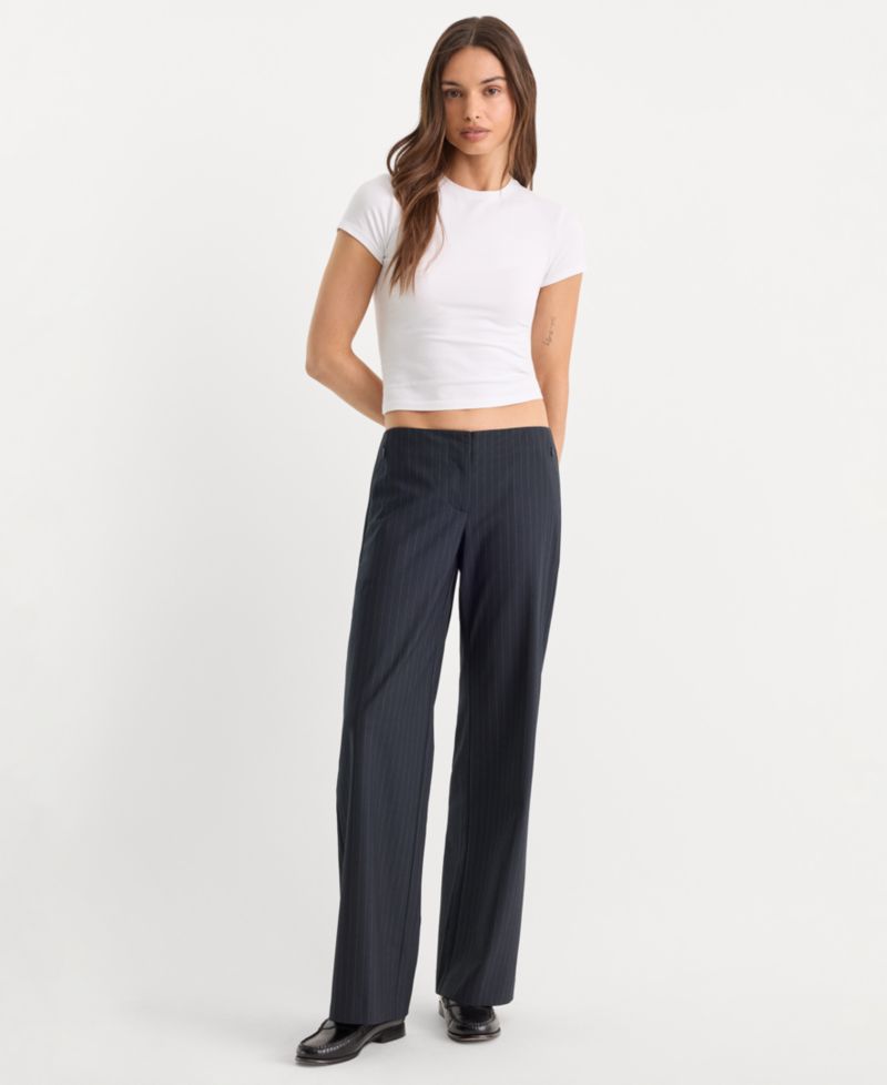 Women's Low-Rise Wide-Leg Trousers