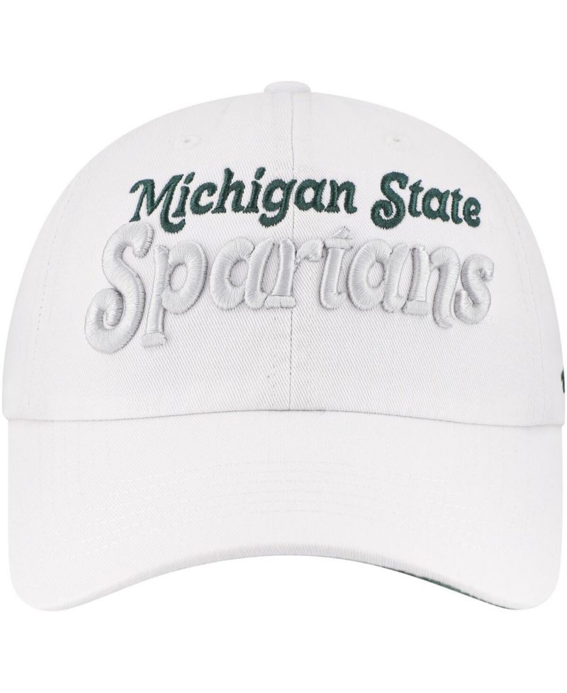 Women's White Michigan State Spartans Pensacola Clean Up Adjustable Hat