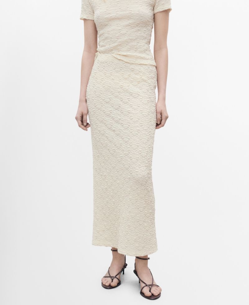 Women's Textured Fitted Skirt
