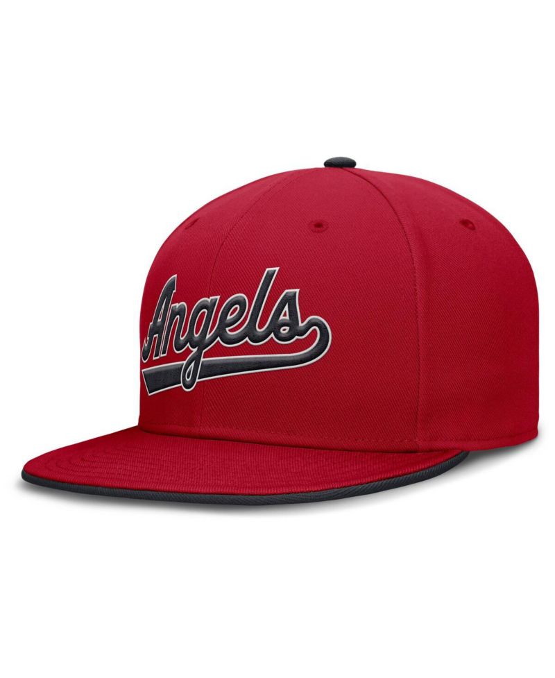 Men's Red Los Angeles Angels Primetime Dri-FIT Round Bill True Fitted Hat
