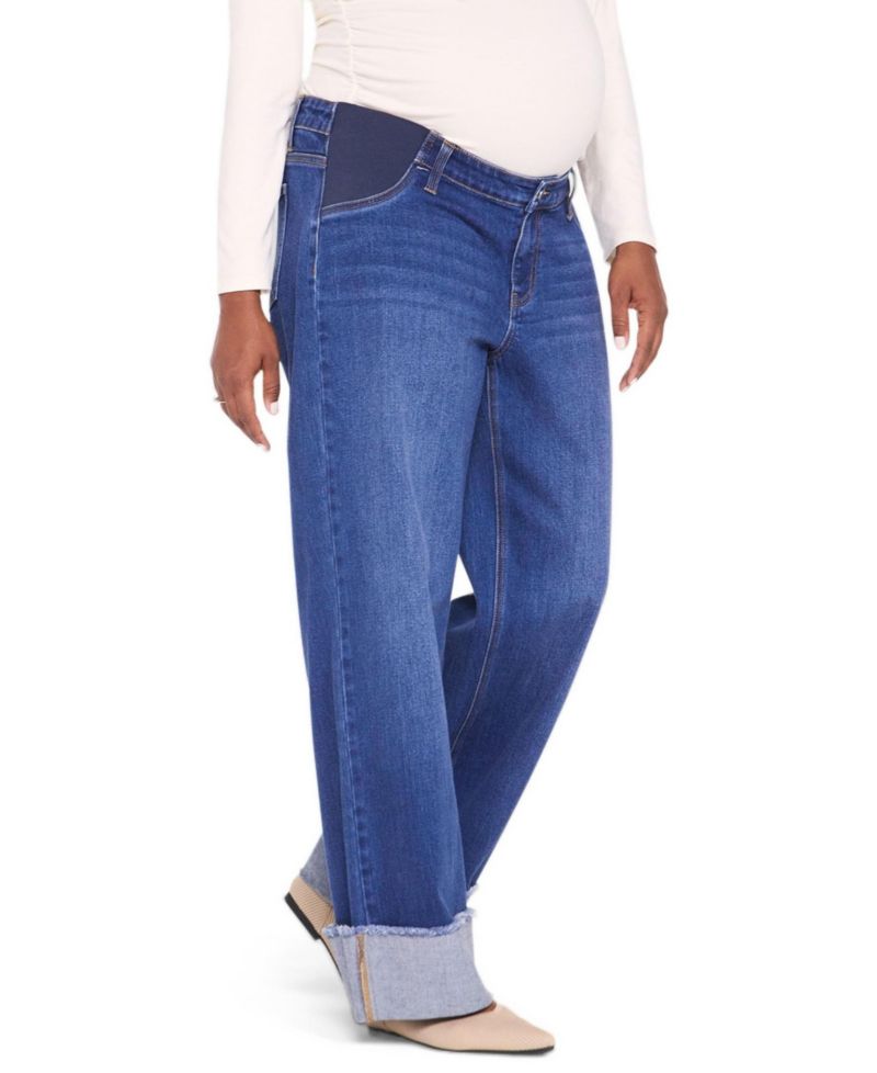Maternity Under-the-Belly Wide-Leg Jeans