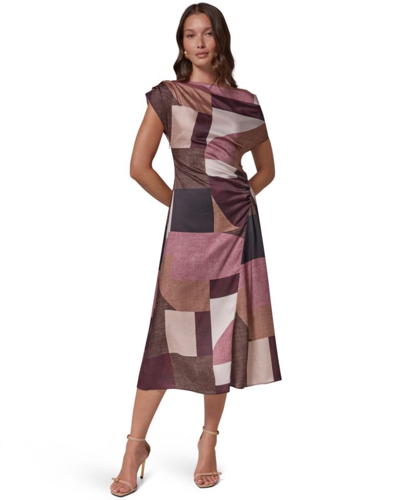 Women's Off-the-Shoulder Asymmetrical Midi Dress
