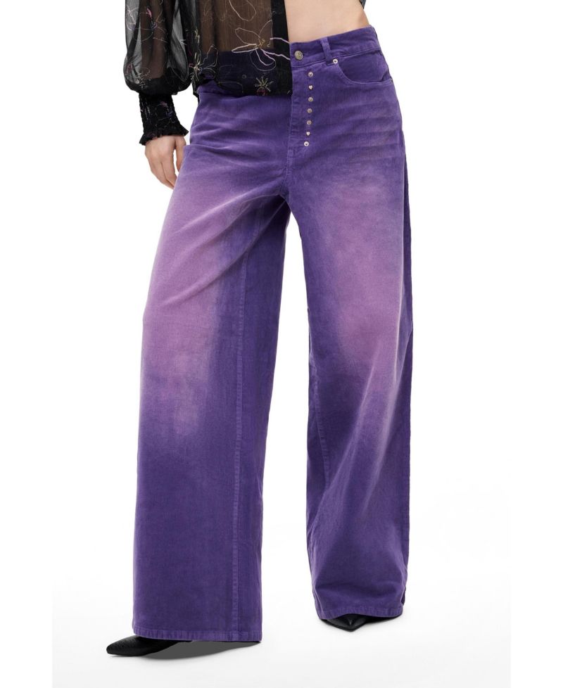 Women's Wide-Leg Corduroy Trousers