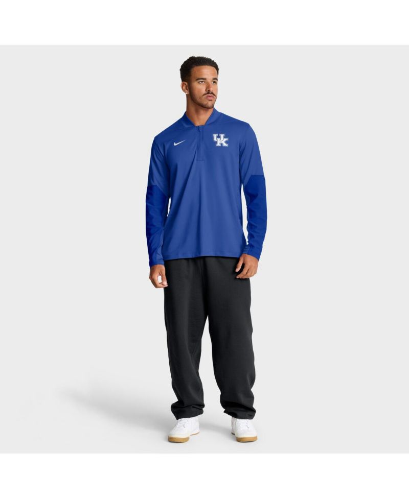 Men's Royal Kentucky Wildcats One Goal Performance Half-Zip Pullover Sweatshirt