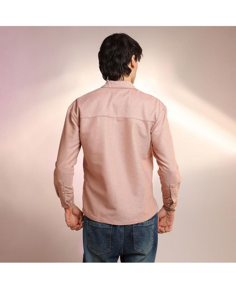 Men's Chevron-Woven Utility Shirt