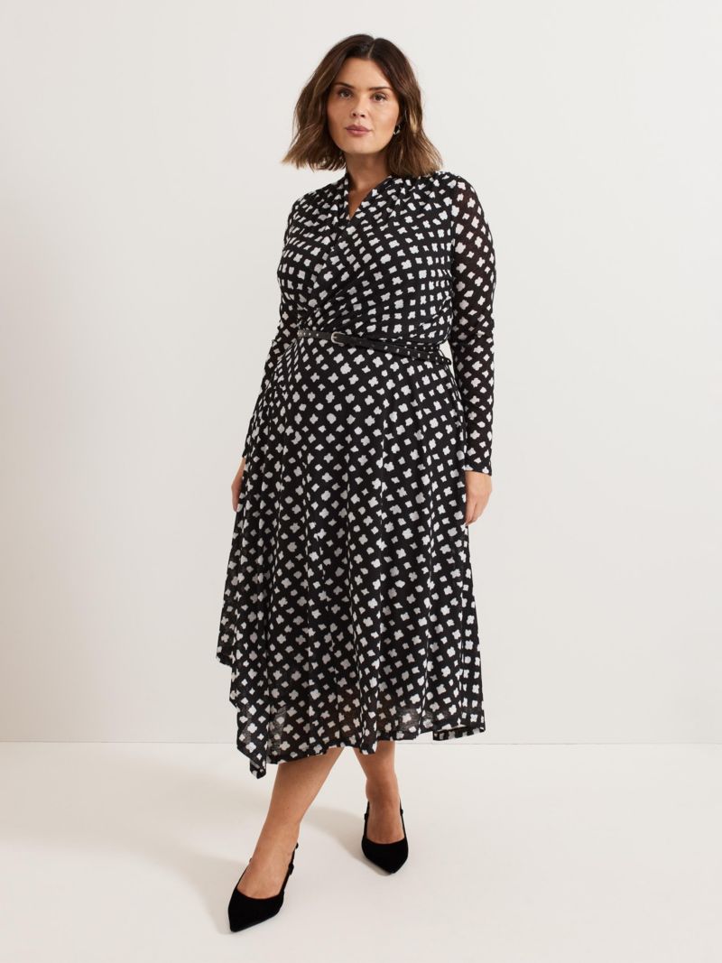 Women's Caitlin Asymmetric Wrap Midi Dress