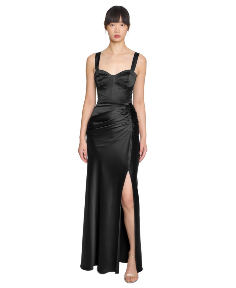 Women's Strappy Bustier Corset Detail Gown