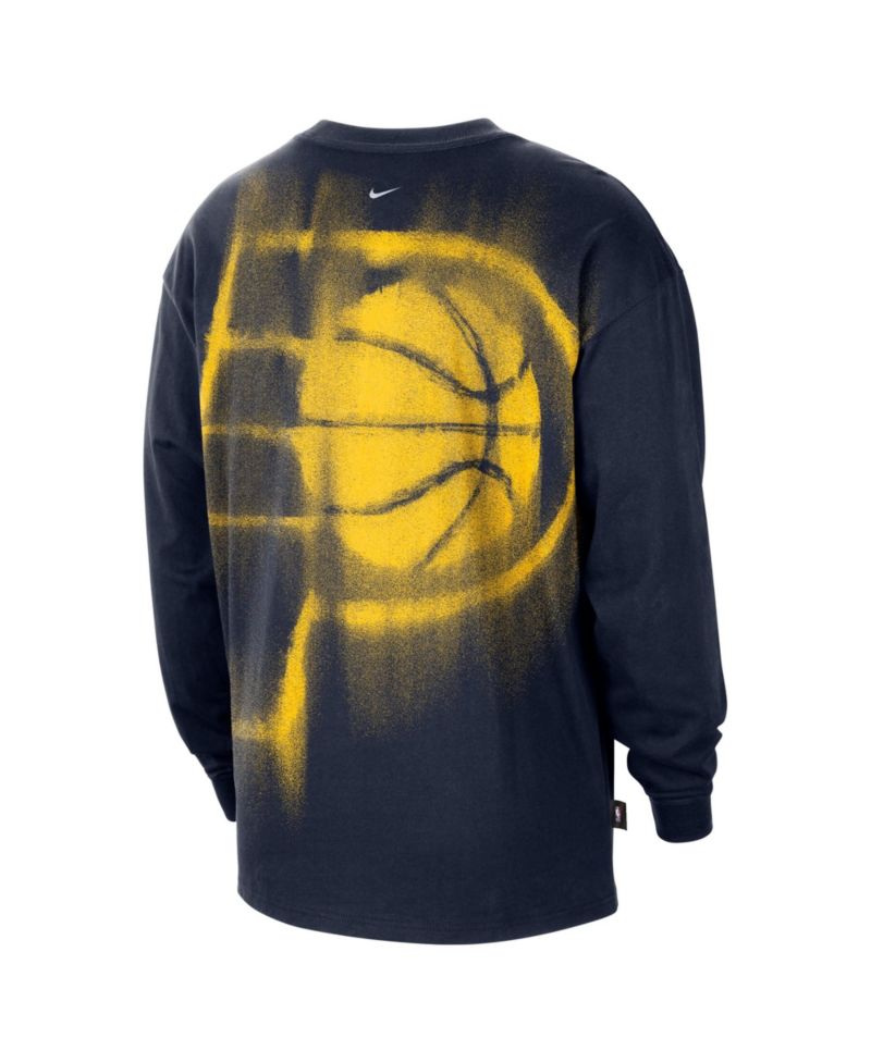 Men's Navy Indiana Pacers 2026 Standard Issue Pre-Game Performance Long Sleeve T-Shirt