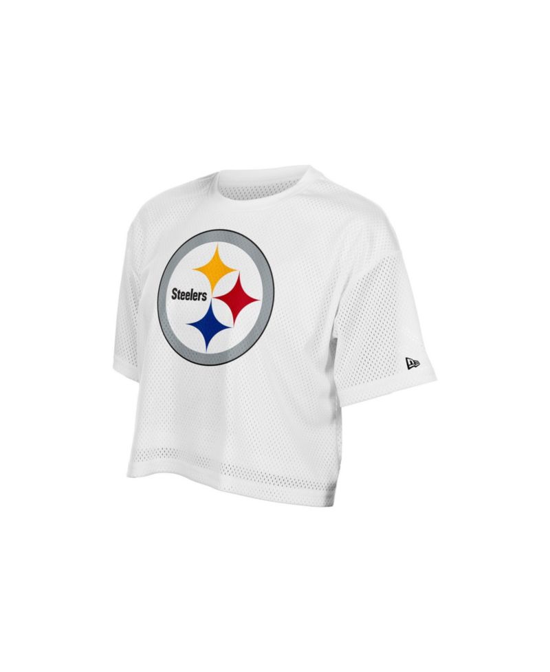 Women's Pittsburgh Steelers Mesh Cropped Boxy T-Shirt