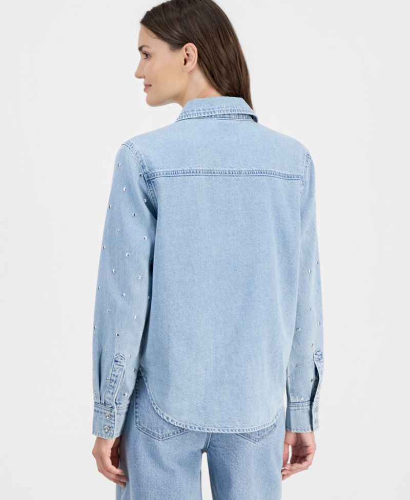 Women's Studded Denim Shirt