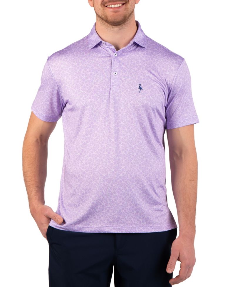 Men's Summer Floral Printed Performance Polo
