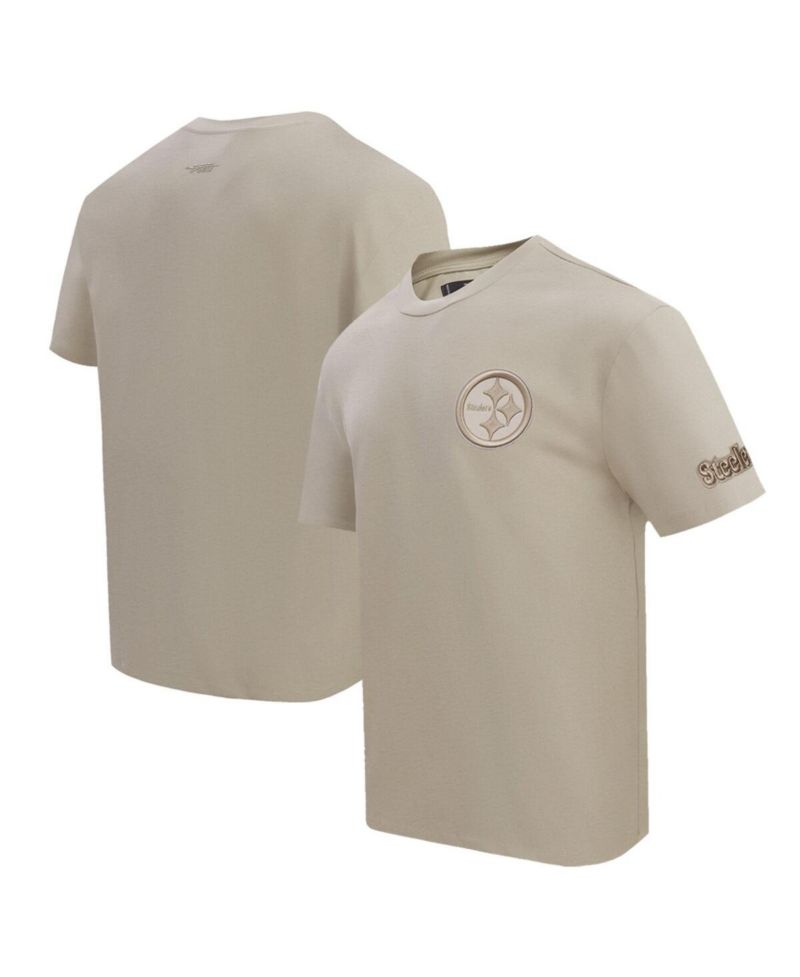 Men's Tan Pittsburgh Steelers Drop Shoulder T-Shirt