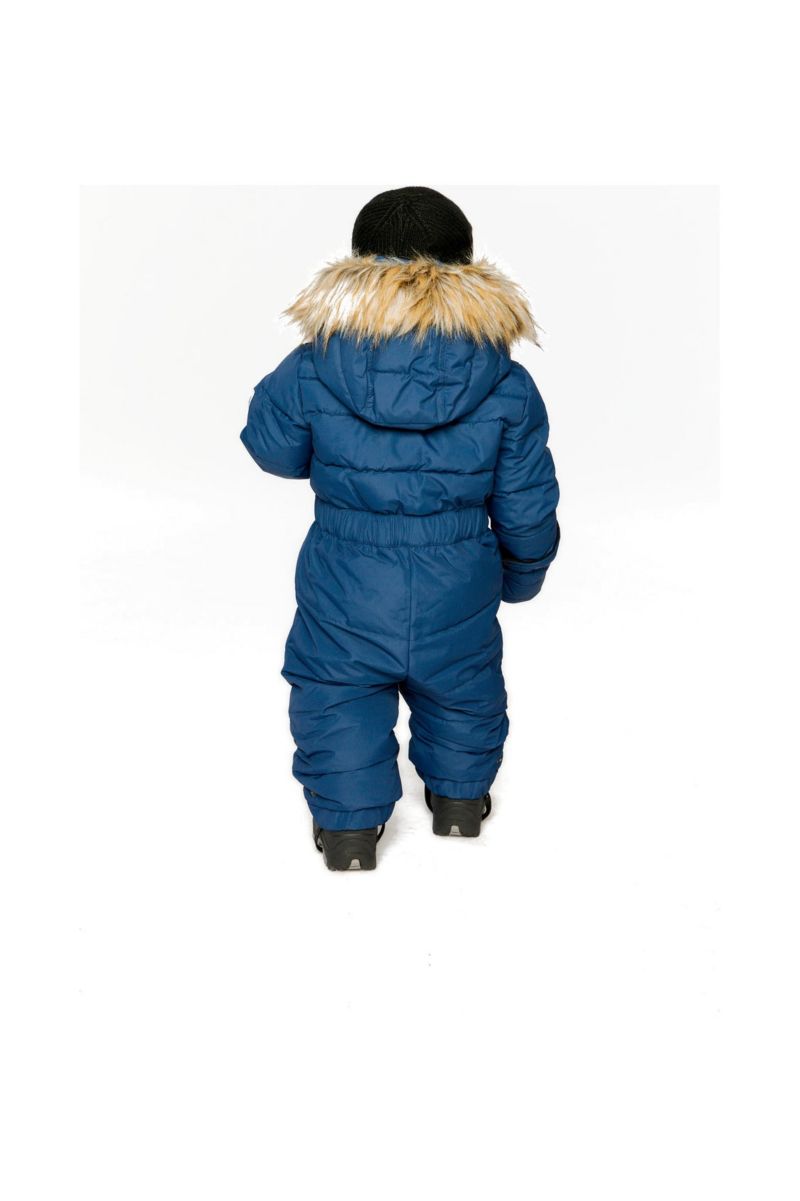 Baby Unisex Original One Piece Puffy Snowsuit with Removable Mittens and Boots.