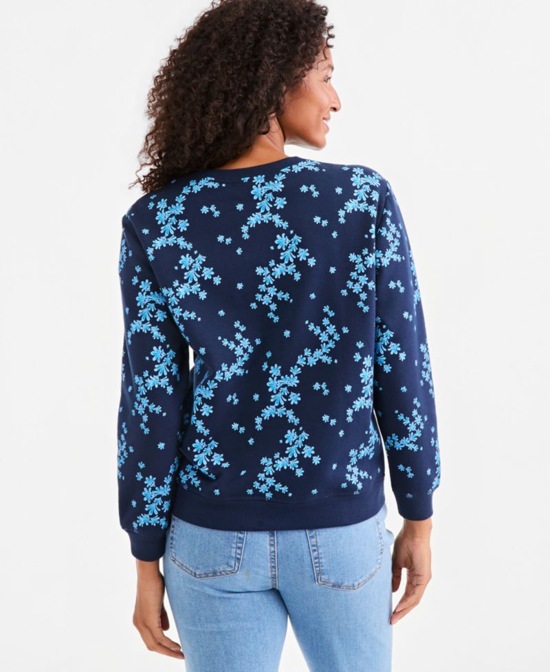 Women's Printed Crewneck Sweatshirt