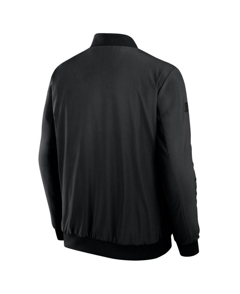 Men's Black Toronto Maple Leaf's Authentic Pro Road Full-Zip Bomber Jacket