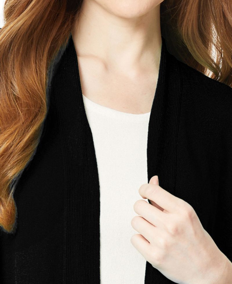 Petite Icon Open-Front Relaxed Cardigan