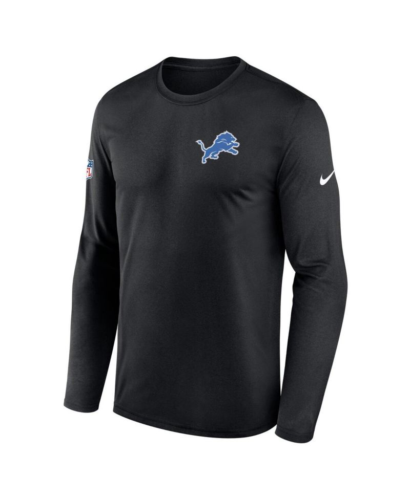 Men's Black Detroit Lions Legend Small Logo Performance Long Sleeve T-Shirt