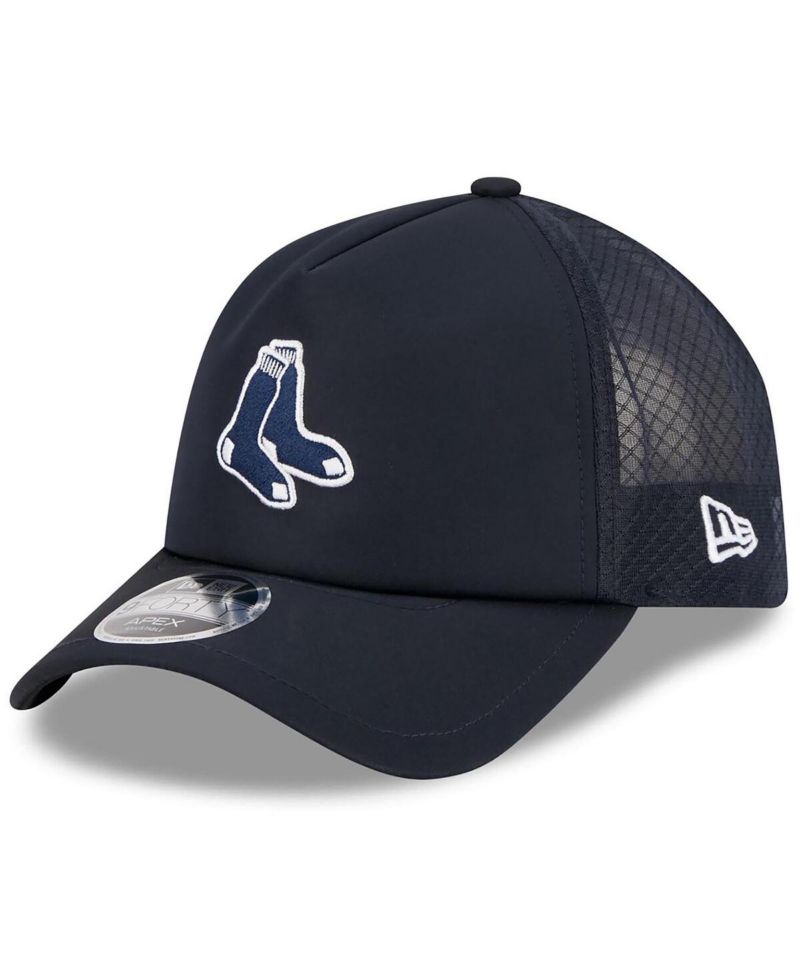 Men's Navy Boston Red Sox 2026 Batting Practice Alternate Apex 9FORTY Adjustable Hat