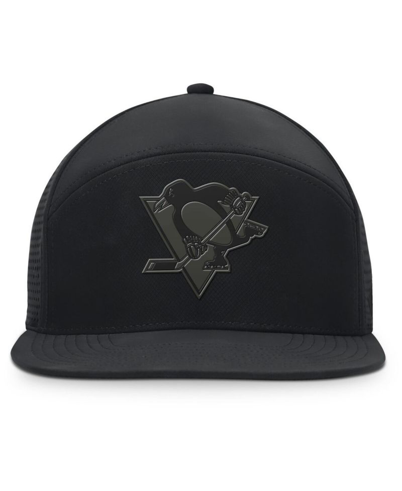 Men's Black Pittsburgh Penguins Front Office Adjustable Hat