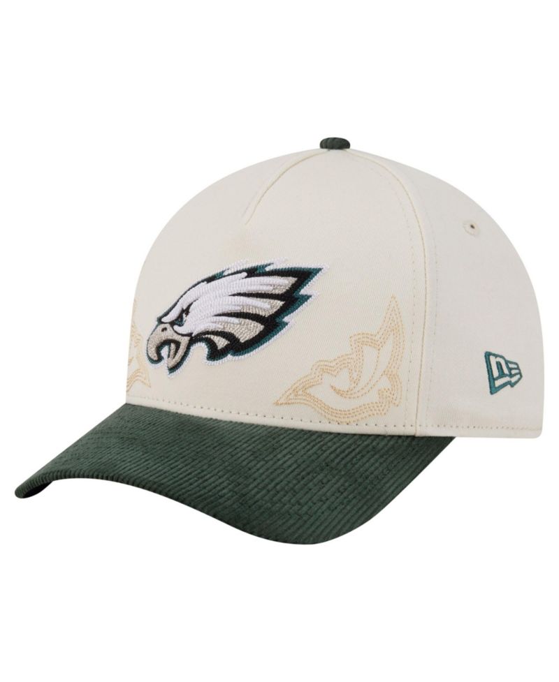 Men's Cream/Midnight Green Philadelphia Eagles Western 9FORTY A-Frame Adjustable Hat