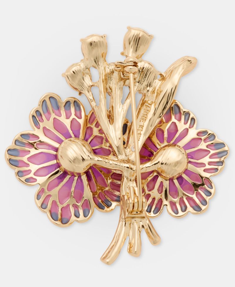 Crystal Flower Bouquet Pin