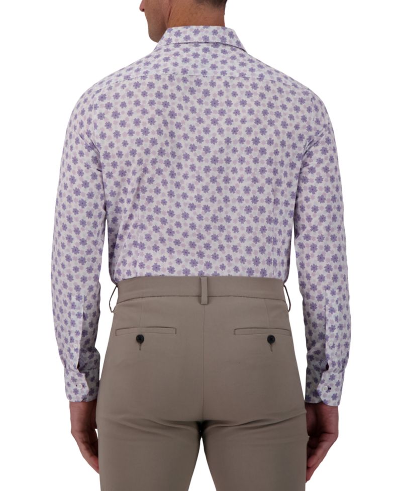 Men's Slim-Fit Floral-Print Shirt
