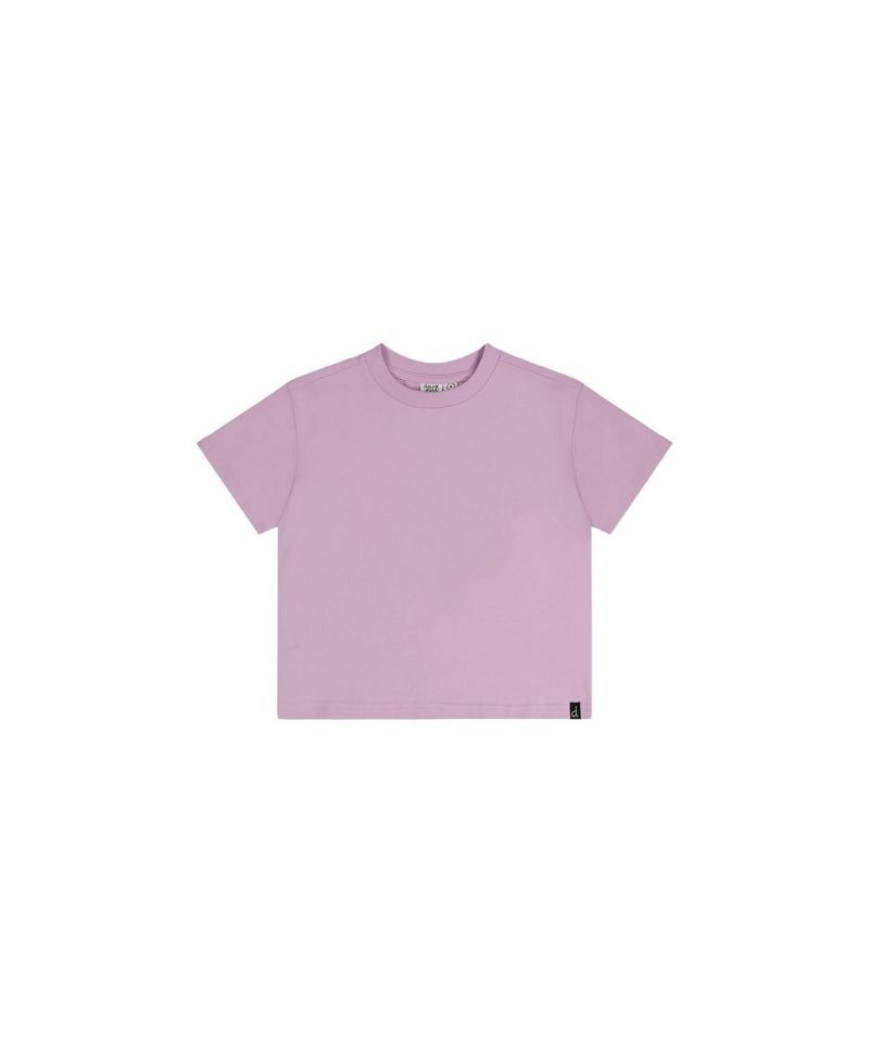 Big Girls 6-14 Heavy Jersey Wide Short Sleeve T-Shirt Mauve