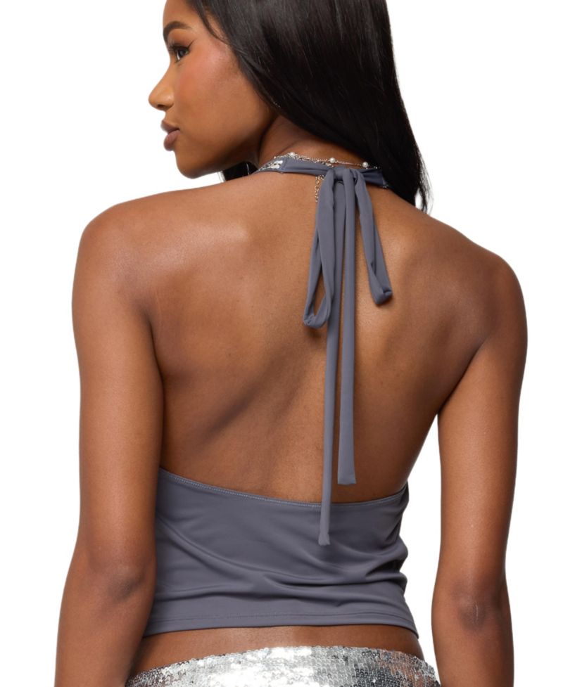 Women's Briella Cowl Neck Halter Top