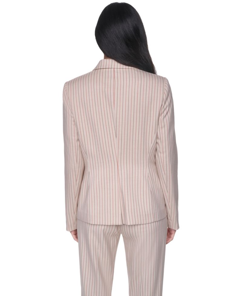 Women's Pinstripe One-Button Blazer