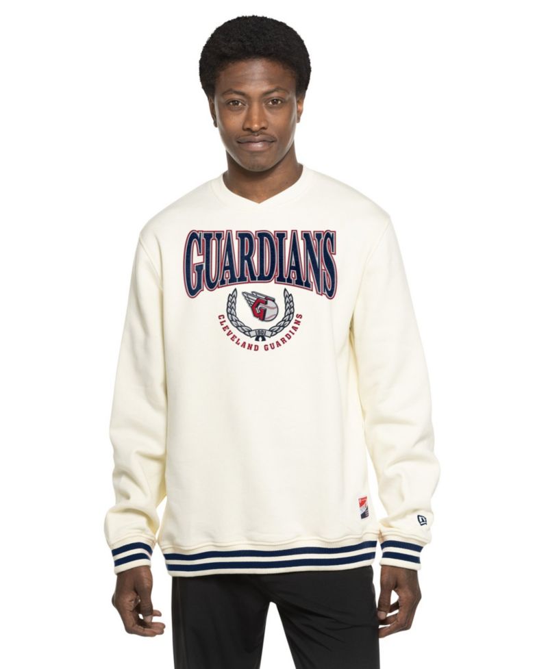 Men's White Cleveland Guardians Throwback Sweatshirt