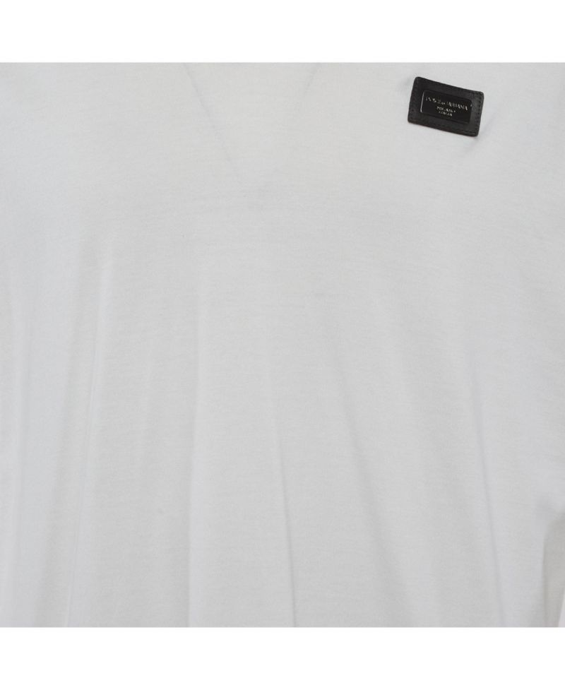 Women's Logo Plaque V-Neck Jersey T-Shirt