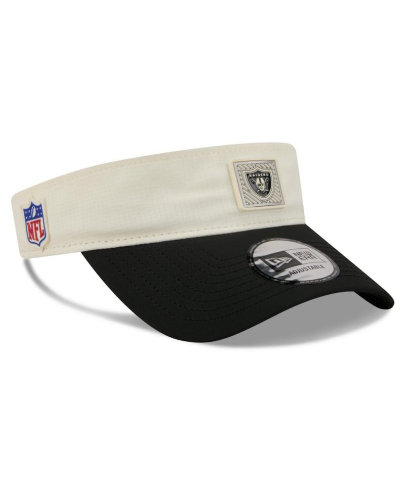 Men's Cream/Black Las Vegas Raiders 2026 NFL Training Camp Adjustable Visor Hat