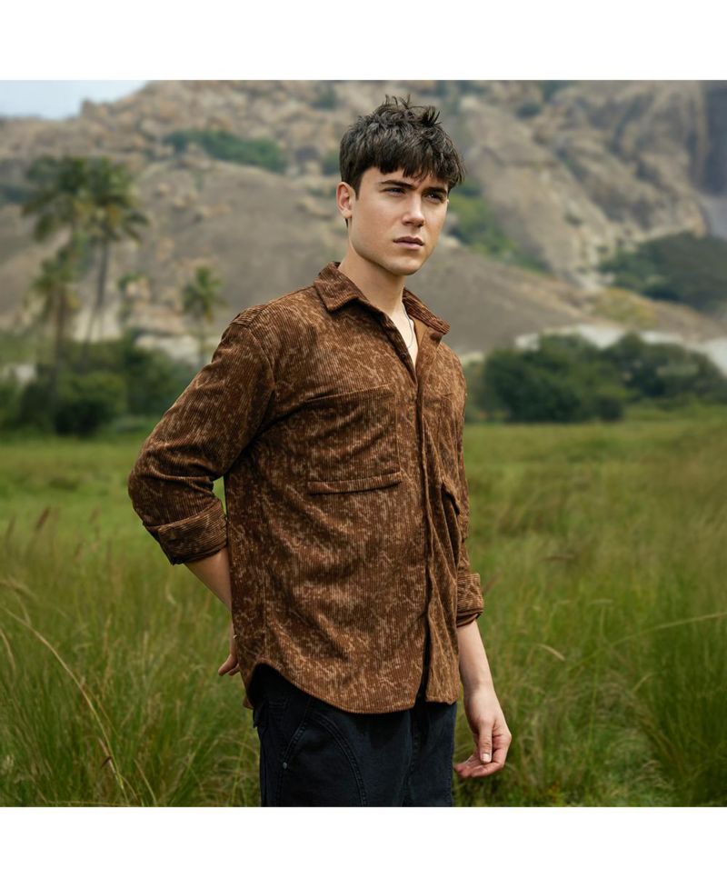 Men's Faded Corduroy Oversized Shirt