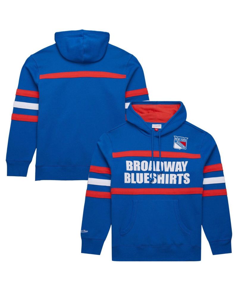 Men's Blue New York Rangers Head Coach Slogan Pullover Hoodie