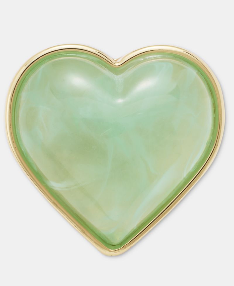 Heart Button Earrings