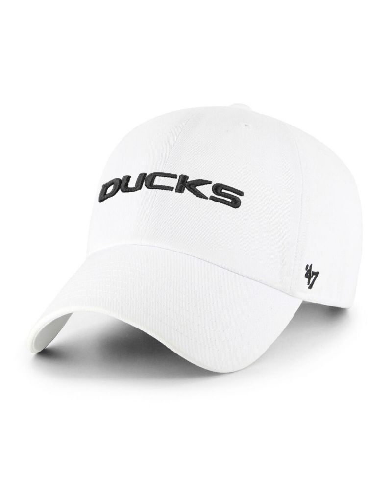 Men's White Oregon Ducks Clean Up Adjustable Hat