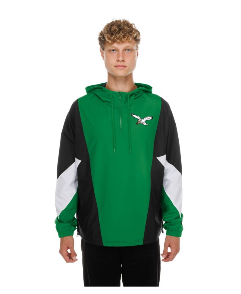 Men's Kelly Green Philadelphia Eagles Quarter-Zip Windbreaker Jacket