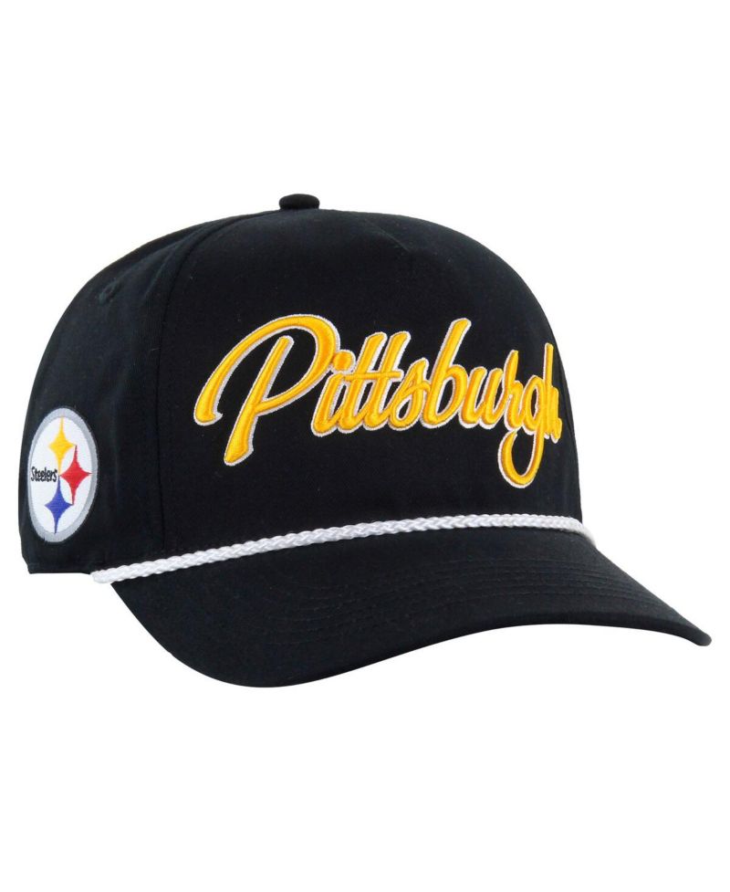 Men's Black Pittsburgh Steelers Overhand Hitch Adjustable Hat