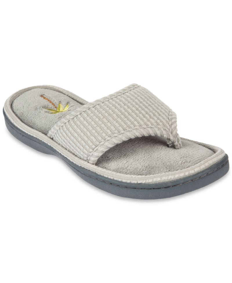 Women's Embroidered Seersucker Flip Flop Slippers
