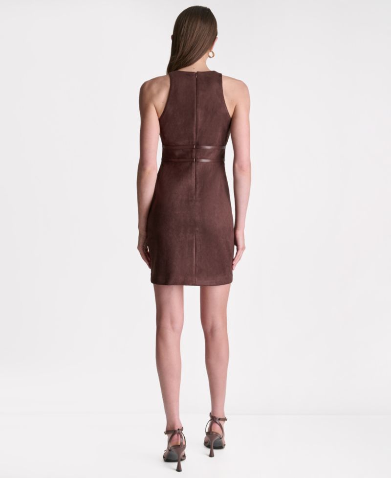 Women's Halter Suede Dress